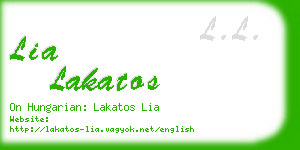 lia lakatos business card